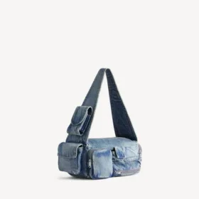 Liten Superbusy-slingbag for menn i blått