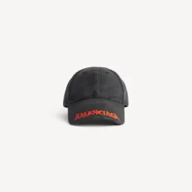 Logo-cap for menn i svart