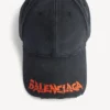 Logo-cap for menn i svart