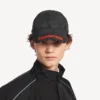 Logo-cap for menn i svart