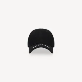 Logo-cap med skjerm i svart