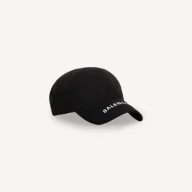Logo-cap med skjerm i svart
