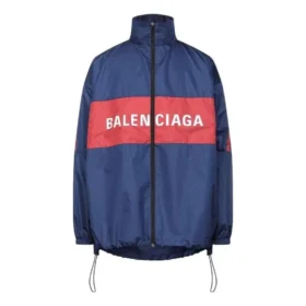 Logo-jakke med glidelås «Blue Red» 561466TYD338065
