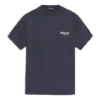 Logo-mønster, kort ermet, unisex, marineblå 556150TAV444128