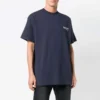 Logo-mønster, kort ermet, unisex, marineblå 556150TAV444128