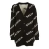 Logo Oversized Cardigan «Black» 555275T14711070