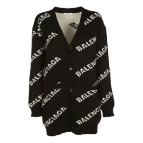 Logo Oversized Cardigan «Black» 555275T14711070