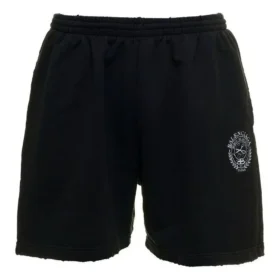 Logo-sweatshorts med børstet overflate «vasket svart» 676137TMVA39034 Logo-sweatshorts med børstet overflate «vasket svart» 676137TMVA39034