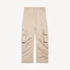 Løse cargo-bukser for damer i beige
