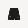 Løse fotballshorts for menn i svart