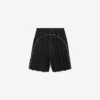 Løse fotballshorts for menn i svart