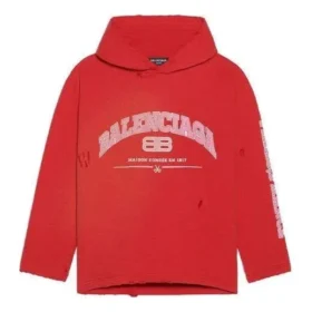 Maison Balenciaga kort hettegensere «Cardi Red» 670946-TLVJ3-6441 Maison Balenciaga kort hettegensere «Cardi Red» 670946-TLVJ3-6441