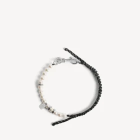 Malibu perlearmbånd/choker i svart/hvitt/skinnende sølv Malibu perlearmbånd/choker i svart/hvitt/skinnende sølv