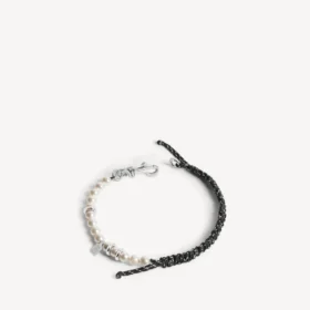 Malibu perlearmbånd/choker i svart/hvitt/skinnende sølv Malibu perlearmbånd/choker i svart/hvitt/skinnende sølv