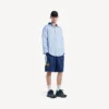 Men’s gradient mesh sneaker in black/blue/gray
