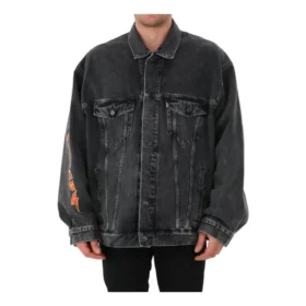 Metallica Oversized Denim Jakker «Washed Black Orange» 694504TBP471055