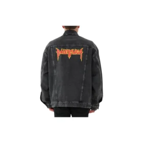 Metallica Oversized Denim Jakker «Washed Black Orange» 694504TBP471055