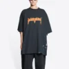 Metallica T-skjorte med korte ermer, oversized passform «Black Orange» 694576TMV880105