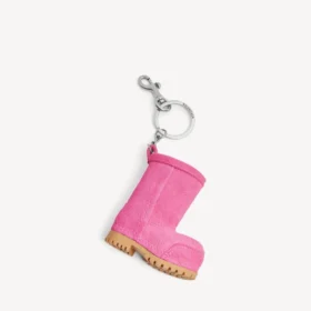 Mini-Alaska-støvle-smykke/nøkkelring for kvinner i rosa