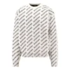 Mini Allover Logo-genser «White Black» 736247T32339054