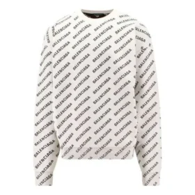 Mini Allover Logo-genser «White Black» 736247T32339054