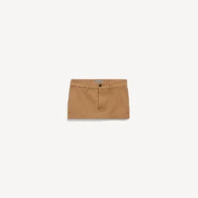Mini-bomullsskjørt for kvinner i beige
