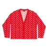 Mini-cardigan med logo over hele «Red White» 699822T32336090