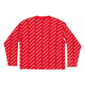 Mini-cardigan med logo over hele «Red White» 699822T32336090