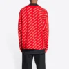 Mini-cardigan med logo over hele «Red White» 699822T32336090