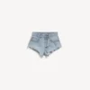 Mini-shorts for kvinner i bleket lysblått