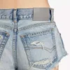 Mini-shorts for kvinner i bleket lysblått