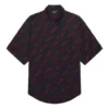 Minimal kortærmet skjorte «Black Red» 658841TKO521076