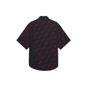 Minimal kortærmet skjorte «Black Red» 658841TKO521076