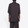 Minimal kortærmet skjorte «Black Red» 658841TKO521076