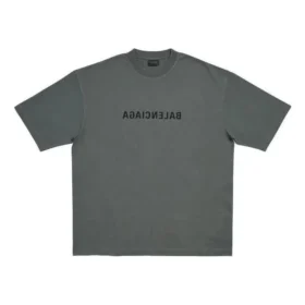 Mirror Balenciaga T-skjorte, medium passform «Grey» 612966TNVR21242