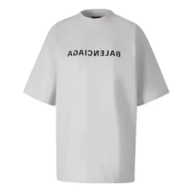 Mirror Balenciaga T-skjorte, medium passform «White» 764235TNVR2-9784