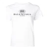 Mode-logo-trykk, slim fit, korte ermer, hvit 504156TYK231000