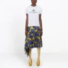 Mode-logo-trykk, slim fit, korte ermer, hvit 504156TYK231000
