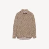 Monogramskjorte for damer i beige/svart