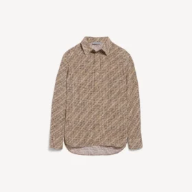 Monogramskjorte for damer i beige/svart