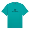 Mosaikk-logo BB-alfabet, løse hull, slitt utseende, kort ermet, unisex, blå 651795TKVF53660