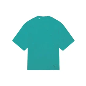 Mosaikk-logo BB-alfabet, løse hull, slitt utseende, kort ermet, unisex, blå 651795TKVF53660