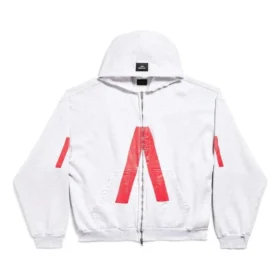Music Archive Series Connected Zip Up Medium Fit Hettegensere «Light Grey Red» 744457TQVA61561