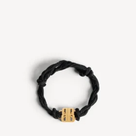 Nano Ribbon BB-armbånd for kvinner i svart/skinnende gull