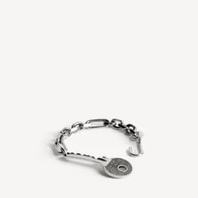 Neverlost-armbånd for menn i antikk sølv