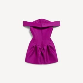 Off-shoulder minikjole for damer i lilla