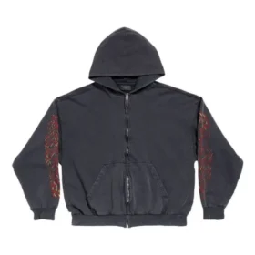 Offshore-hettegenser med glidelås, medium passform «Black Faded» 770939TPVM91568