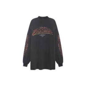 Offshore langermet T-skjorte, oversized «Black Faded» 739027TPVM81568