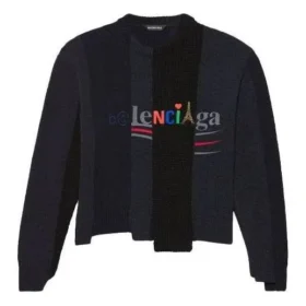 Omstrukturert asymmetrisk strikket genser «Black» 657334T32011271