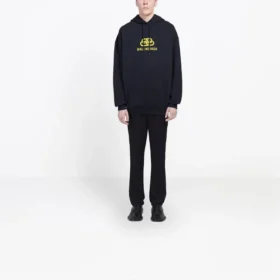 Oversized BB-hettegenser i interlock «Black Yellow» 578138TEV191361 Oversized BB-hettegenser i interlock «Black Yellow» 578138TEV191361